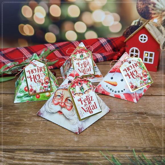 Caixinha Pirâmide Natal