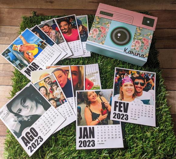 Calendário Fotos Polaroid com Imã