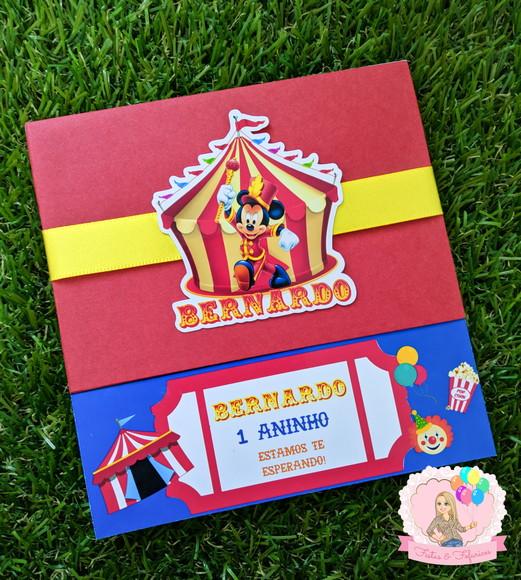 Convite Circo do Mickey