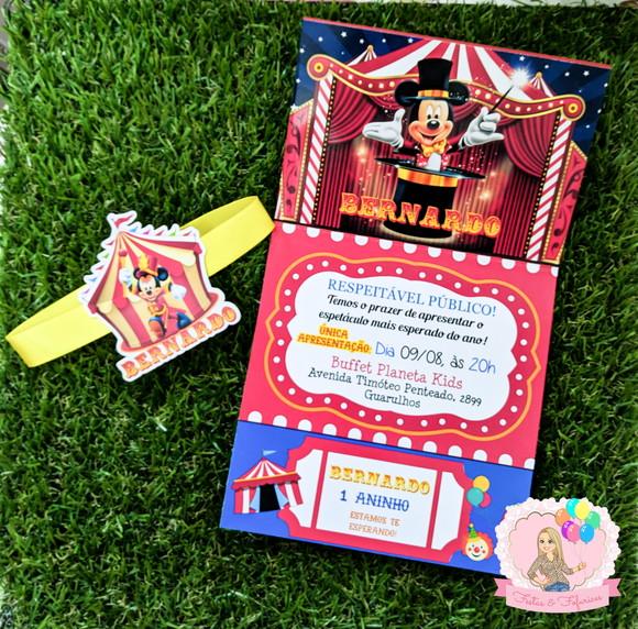 Convite Circo do Mickey