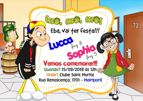 Convite Festa Chaves