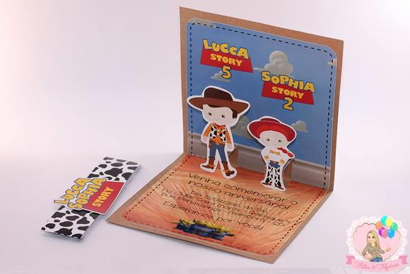 Convite Pop Up Personalizado Toy Story
