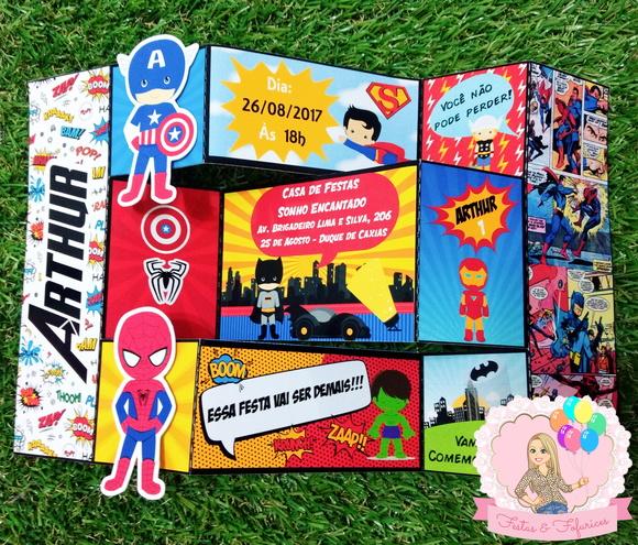 Convite Super Heróis