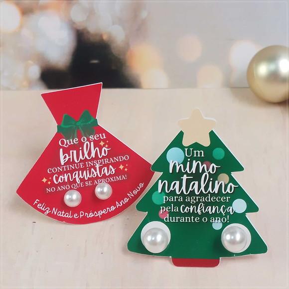 Lembrancinha Brinco de Pérola Natal
