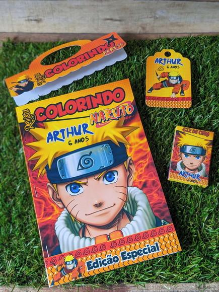 Livro de Colorir Personalizado Naruto