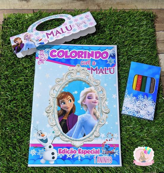 Livro de Colorir Personalizado Frozen