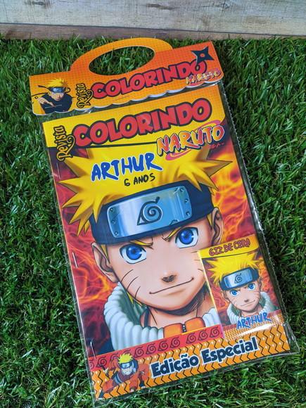 Livro de Colorir Personalizado Naruto