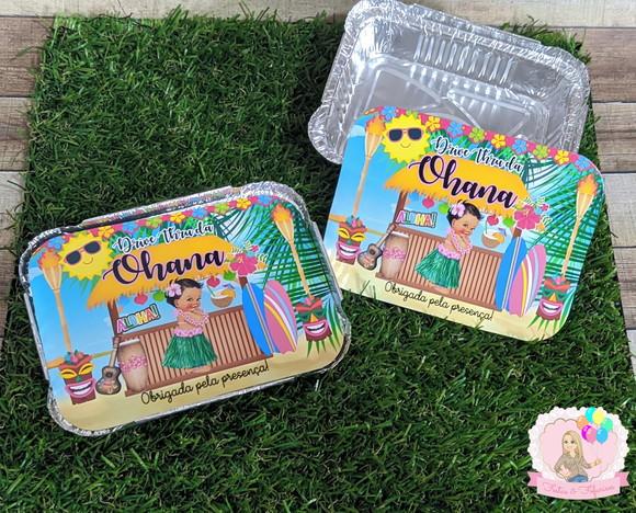 Marmitinhas Personalizadas Chá de Bebê Havaiano Tropical