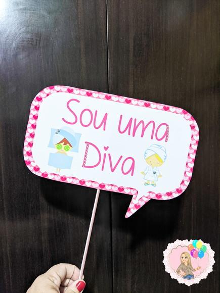Plaquinhas Divertidas Festa Spa