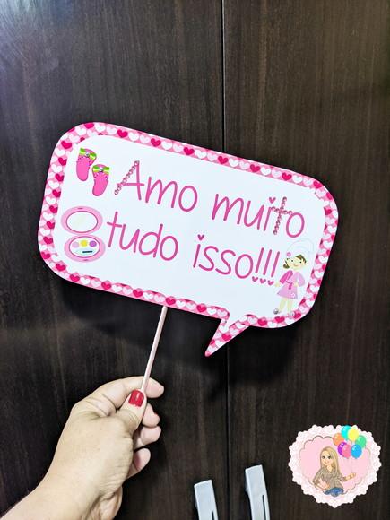Plaquinhas Divertidas Festa Spa