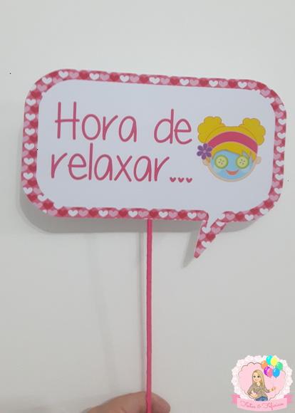 Plaquinhas Divertidas Festa Spa