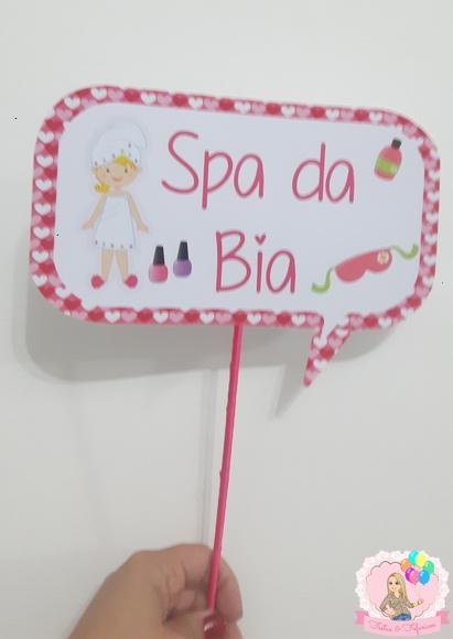 Plaquinhas Divertidas Festa Spa