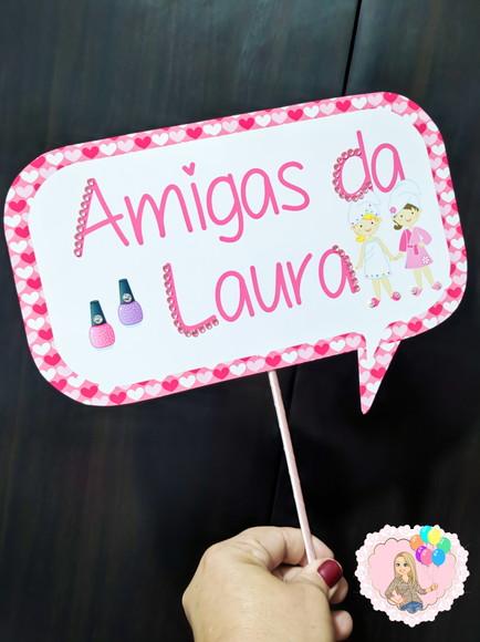 Plaquinhas Divertidas Festa Spa