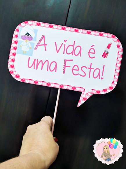Plaquinhas Divertidas Festa Spa