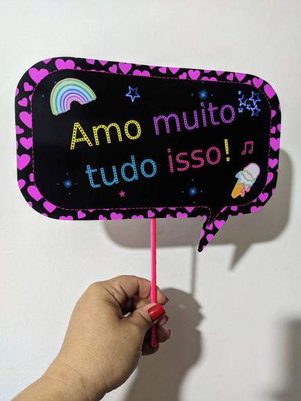 Plaquinhas Divertidas para Fotos Neon
