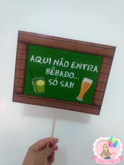 Plaquinhas para Foto Festa Boteco