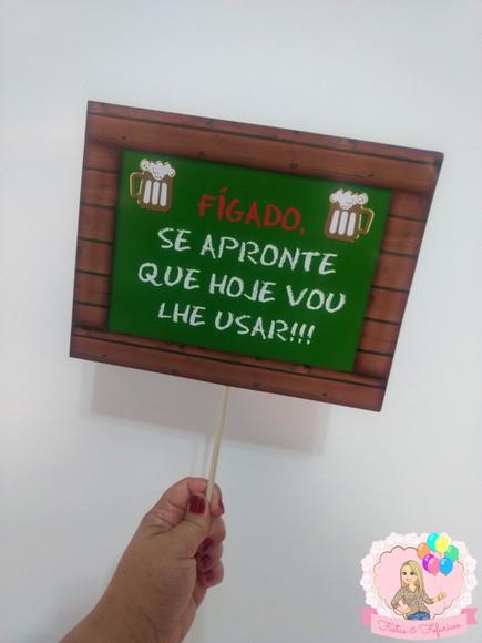 Plaquinhas para Foto Festa Boteco