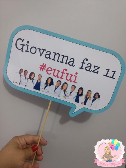 Plaquinhas para Foto Greys Anatomy