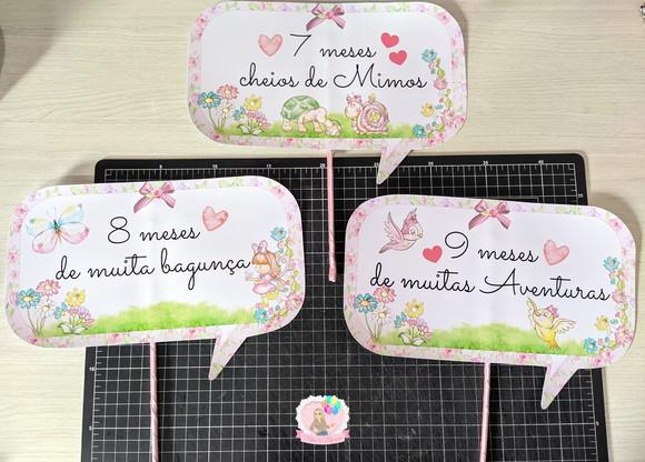 Plaquinhas para Foto Mesversário