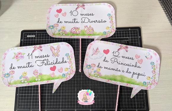 Plaquinhas para Foto Mesversário