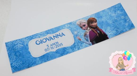 Rótulo Adesivo Água Frozen