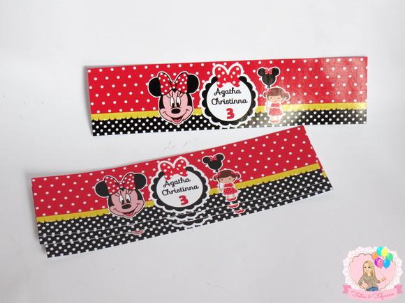 Rótulo Adesivo Água Minnie