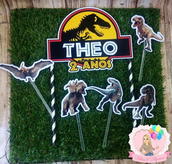 Topo de Bolo Dinossauro