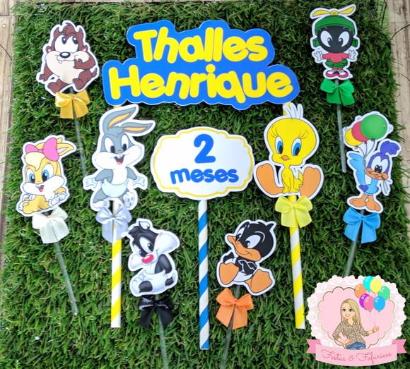 Topo de Bolo Looney Tunes