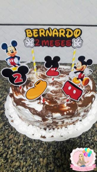 Topo de Bolo Personalizado Mickey