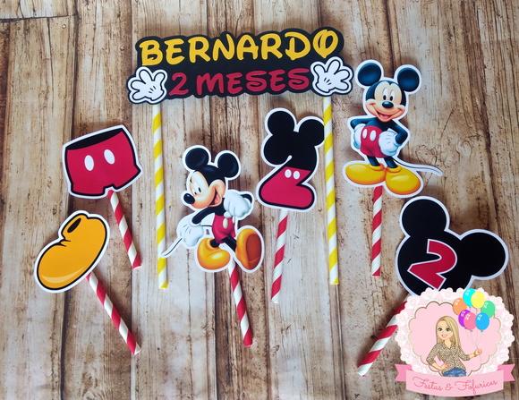 Topo de Bolo Personalizado Mickey