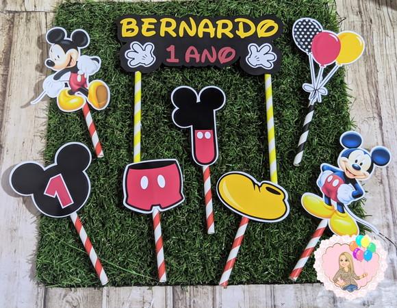 Topo de Bolo Personalizado Mickey