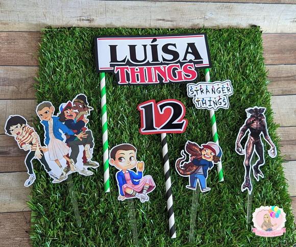 Topo de Bolo Stranger Things