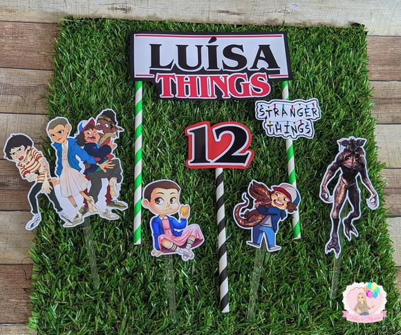 Topo de Bolo Stranger Things