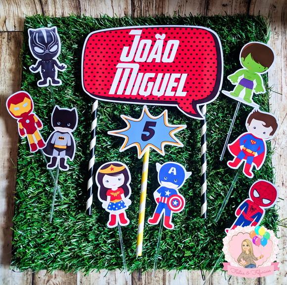 Topo de Bolo Vingadores Heróis