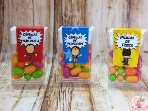 Adesivo para Tic Tac Festa Heróis