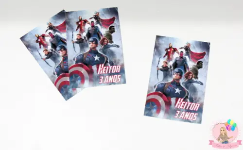 Adesivo para Tubete Heróis Vingadores