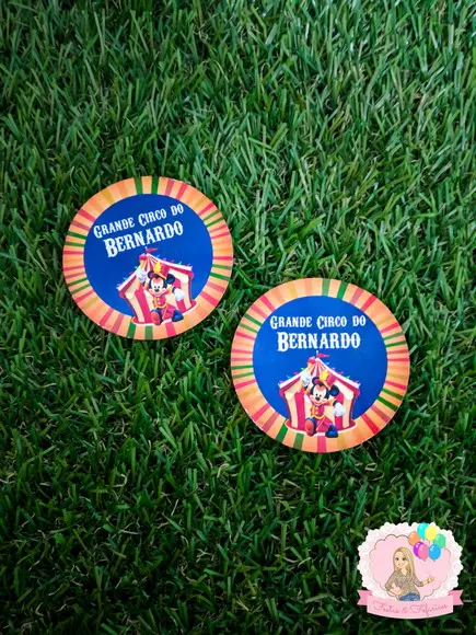 Adesivo Personalizado Circo do Mickey