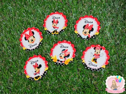 Adesivo Redondo Minnie