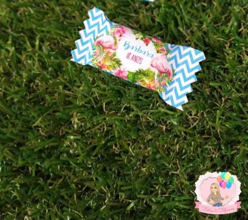 Balas Personalizadas Flamingo Tropical