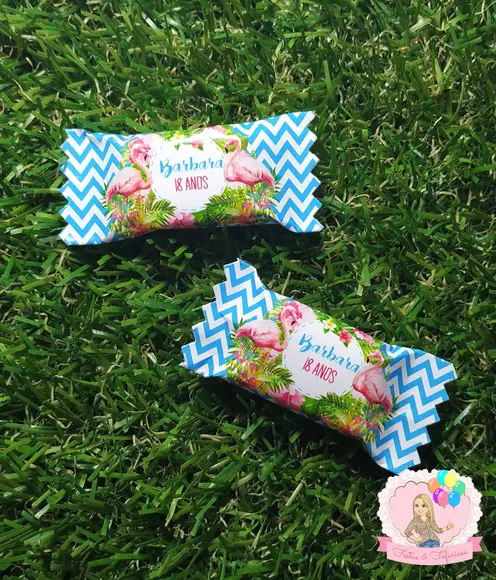 Balas Personalizadas Flamingo Tropical