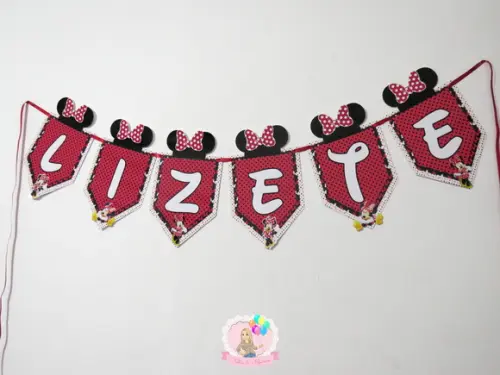 Bandeirola Nome Minnie