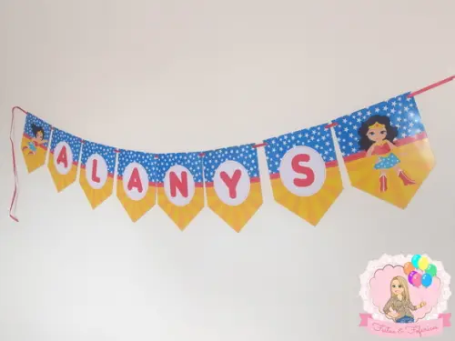 Bandeirola Personalizada Mulher Maravilha
