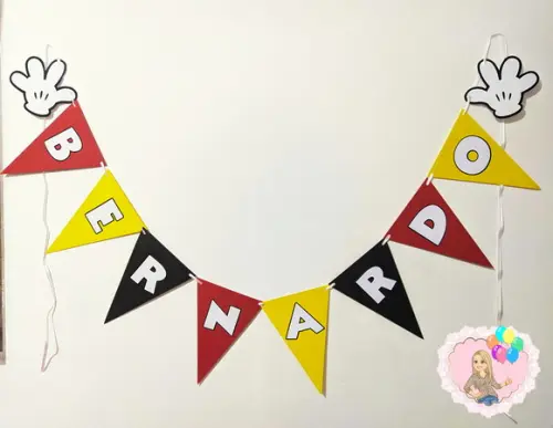 Bandeirola Personalizada Mickey