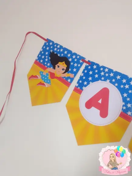 Bandeirola Personalizada Mulher Maravilha