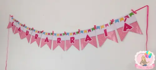 Bandeirola Varal Nome Festa Junina
