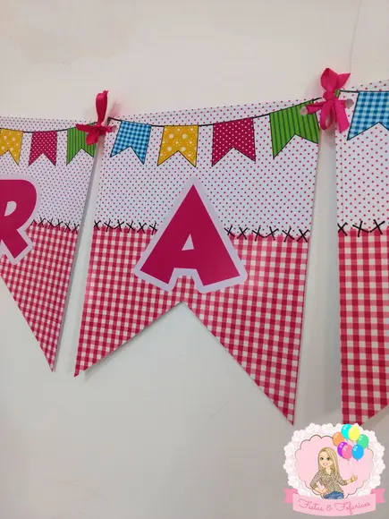 Bandeirola Varal Nome Festa Junina
