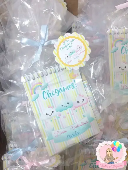 Bloquinho de Anotações com Mini Lápis Chuva de Bençãos