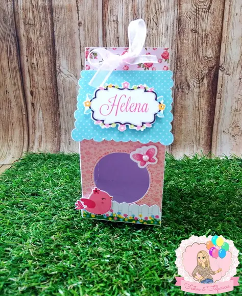 Caixinha Milk Jardim Floral Passarinhos