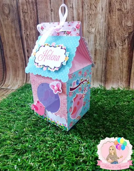 Caixinha Milk Jardim Floral Passarinhos