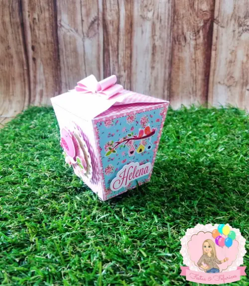 Caixinha Sushi Jardim Floral Passarinhos
